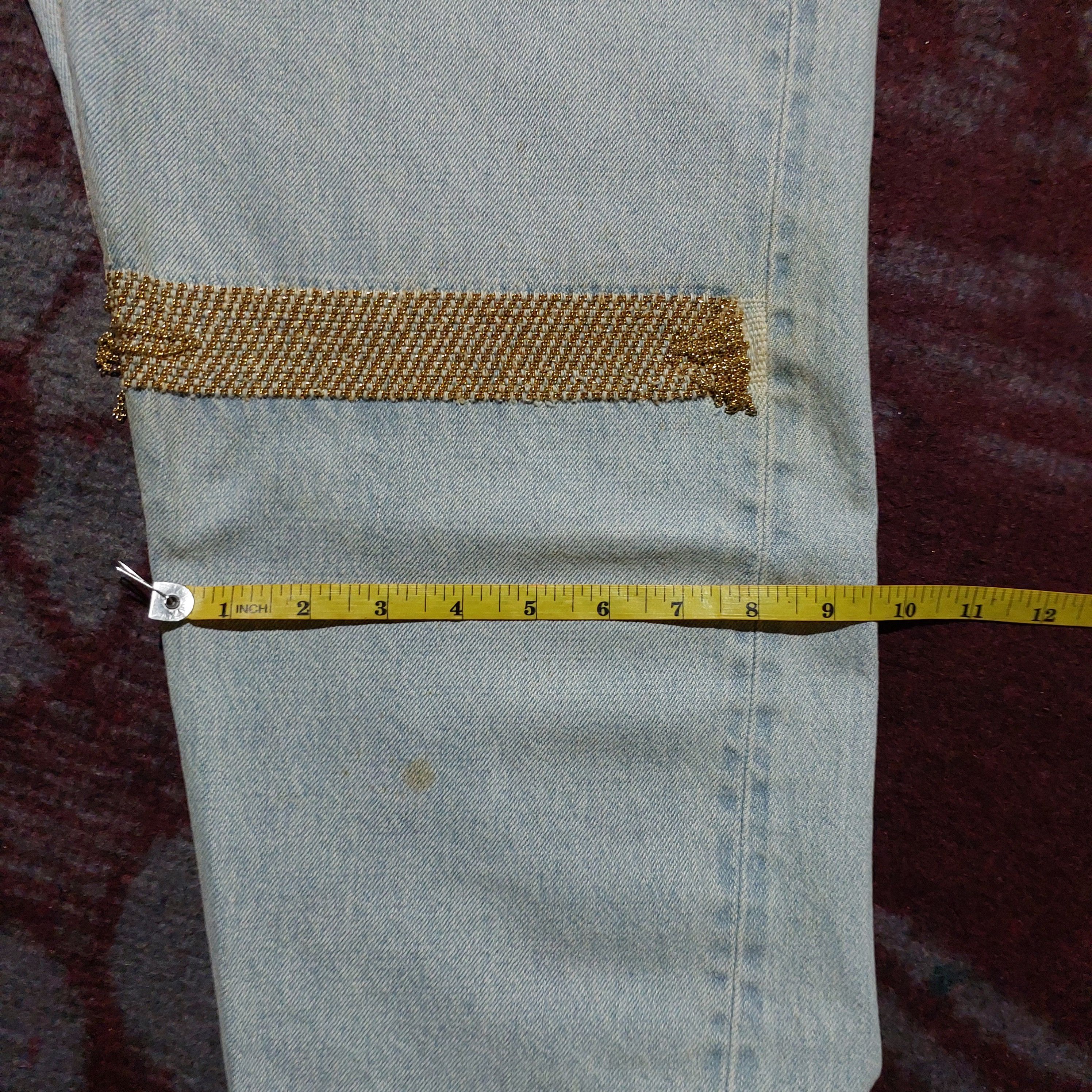 Tete Homme 20AW Kiminori morishita and yellow chain blue denim Size US 30 / EU 46 - 16 Thumbnail