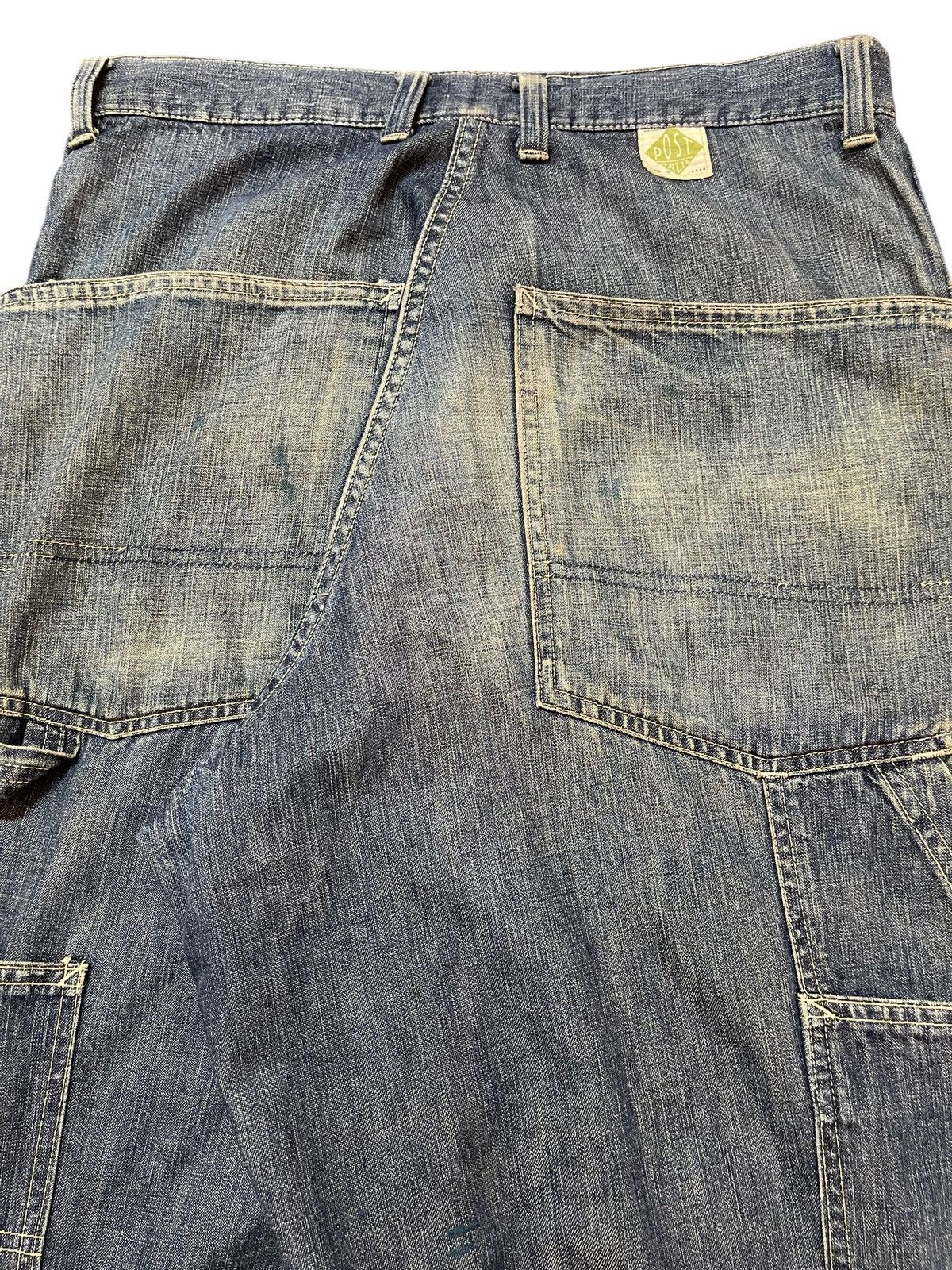 Post Overalls Vintage Japan Post Overall Mud Wash Style Ripped Baggy Jeans Size US 30 / EU 46 - 6 Thumbnail