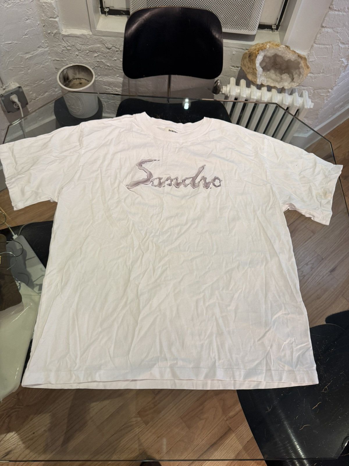 Sandro Sandro Liquid Metal logo shirt Size US S / EU 44-46 / 1 - 2 Thumbnail