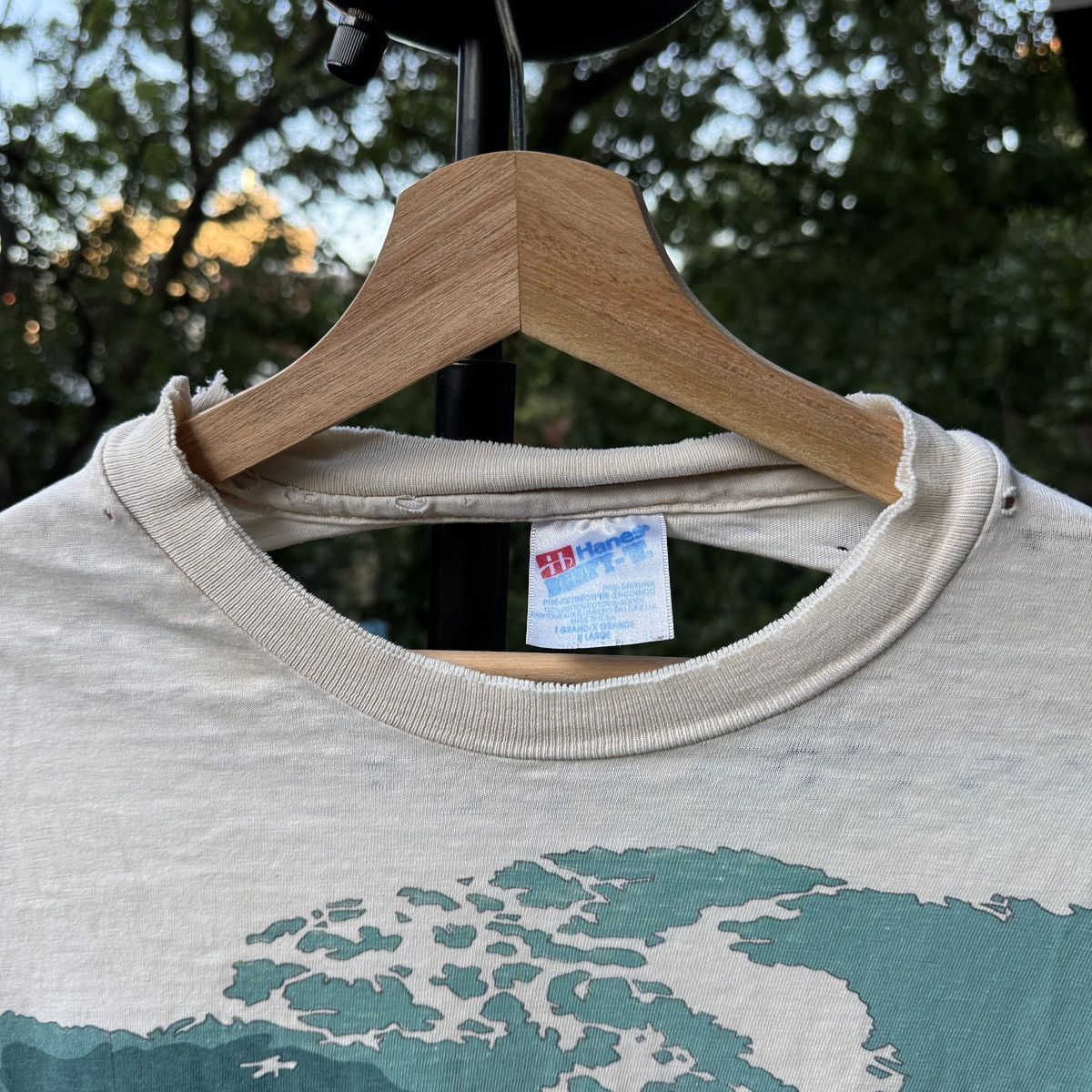 Vintage Thrashed Faded Distressed World Biomes Tee ERD Grunge Chrome Size US XL / EU 56 / 4 - 4 Thumbnail