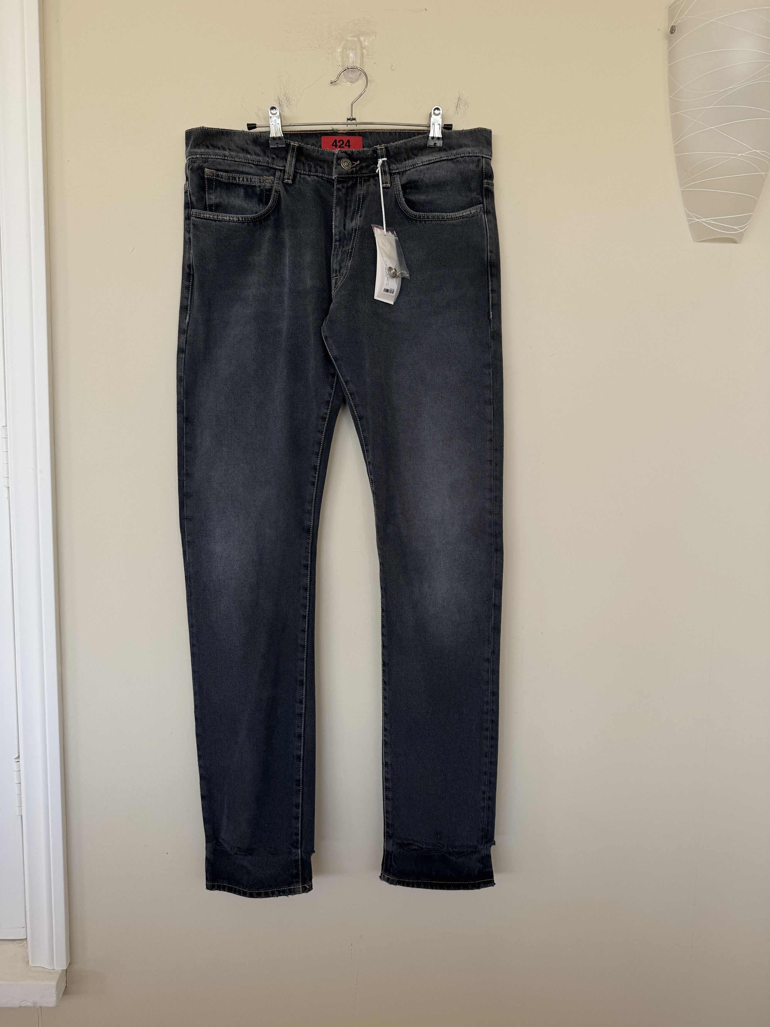 424 424 Gray Wash Denim NWT Size US 34 / EU 50 - 1 Thumbnail