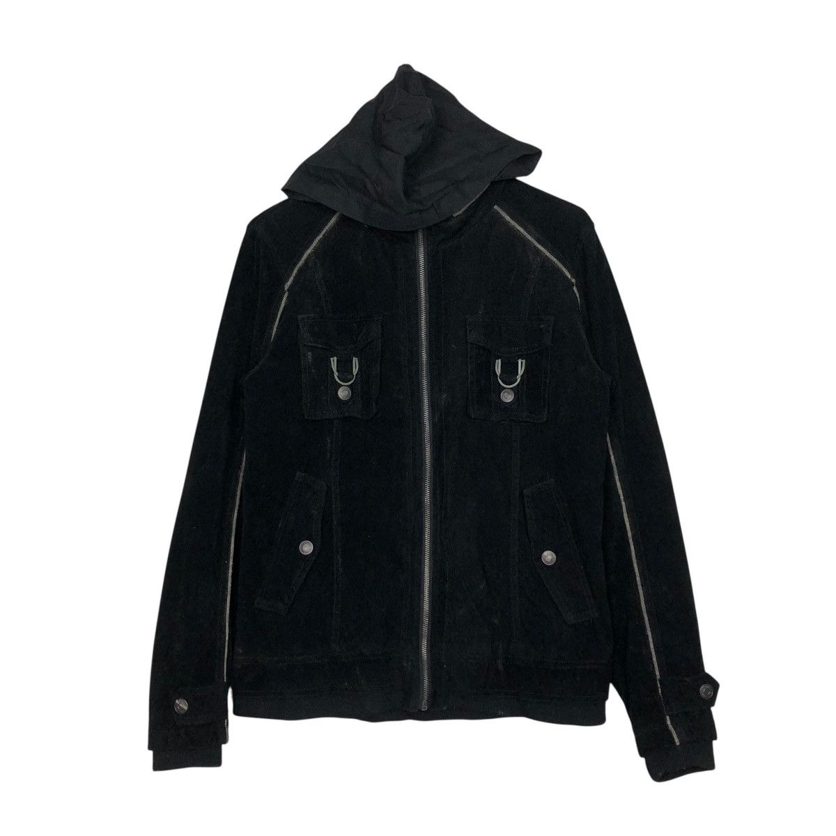 In The Attic 🔥RICH BLACK PUNK DESIGN BIKER JACKET BUTTON IN THE ATTIC Size US M / EU 48-50 / 2 - 3 Thumbnail