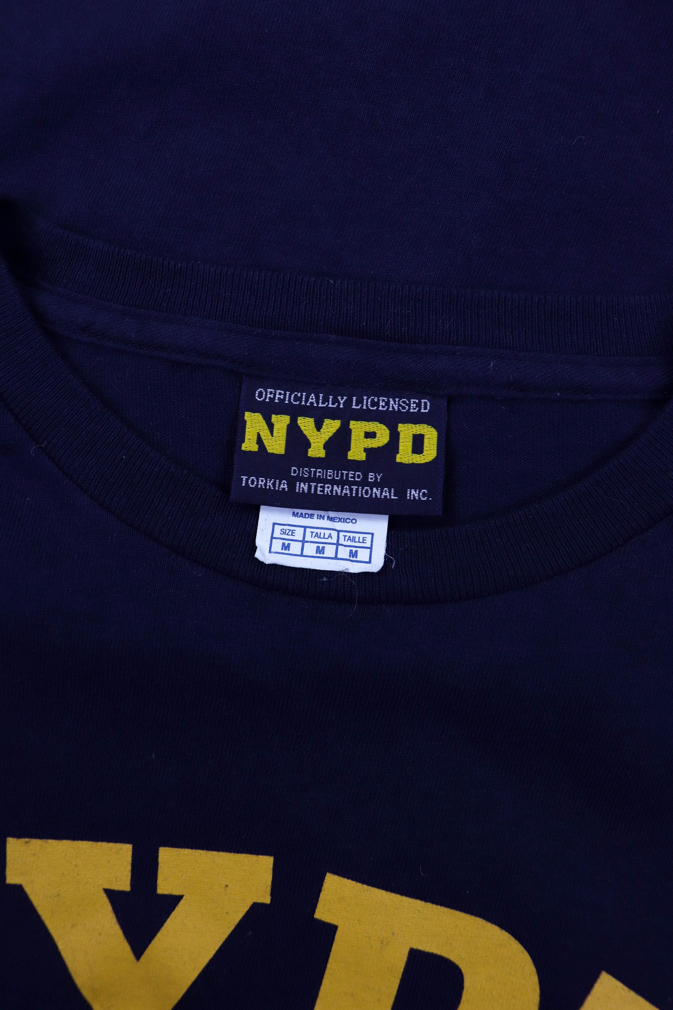 Vintage 00s Vintage NYPD Big Logo Navy Blue Long Sleeve Size US M / EU 48-50 / 2 - 8 Thumbnail