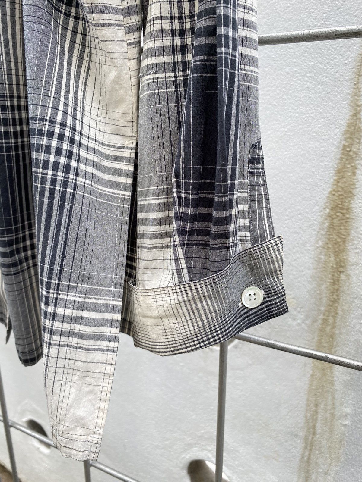 A.O. CMS × Japanese Brand A.O. O.A. Long Sleeve Black & White Plaid Shirt Dress Size L / US 10 / IT 46 - 12 Thumbnail