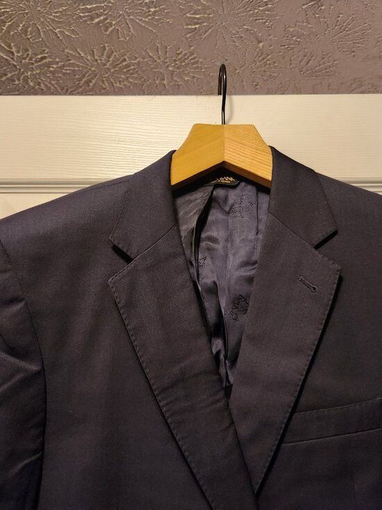 Jos. A. Bank jos.a.bank men's navy 100%wool sport coat blazer jacket 42R Size 42R - 1 Thumbnail