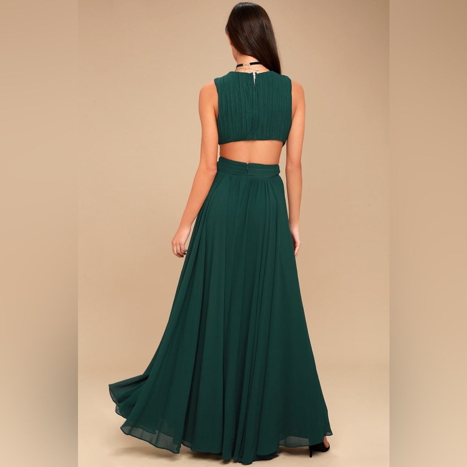 Other Lulus Vivid Imagination Forest Green Cutout Maxi Dress Size M / US 6-8 / IT 42-44 - 6 Thumbnail