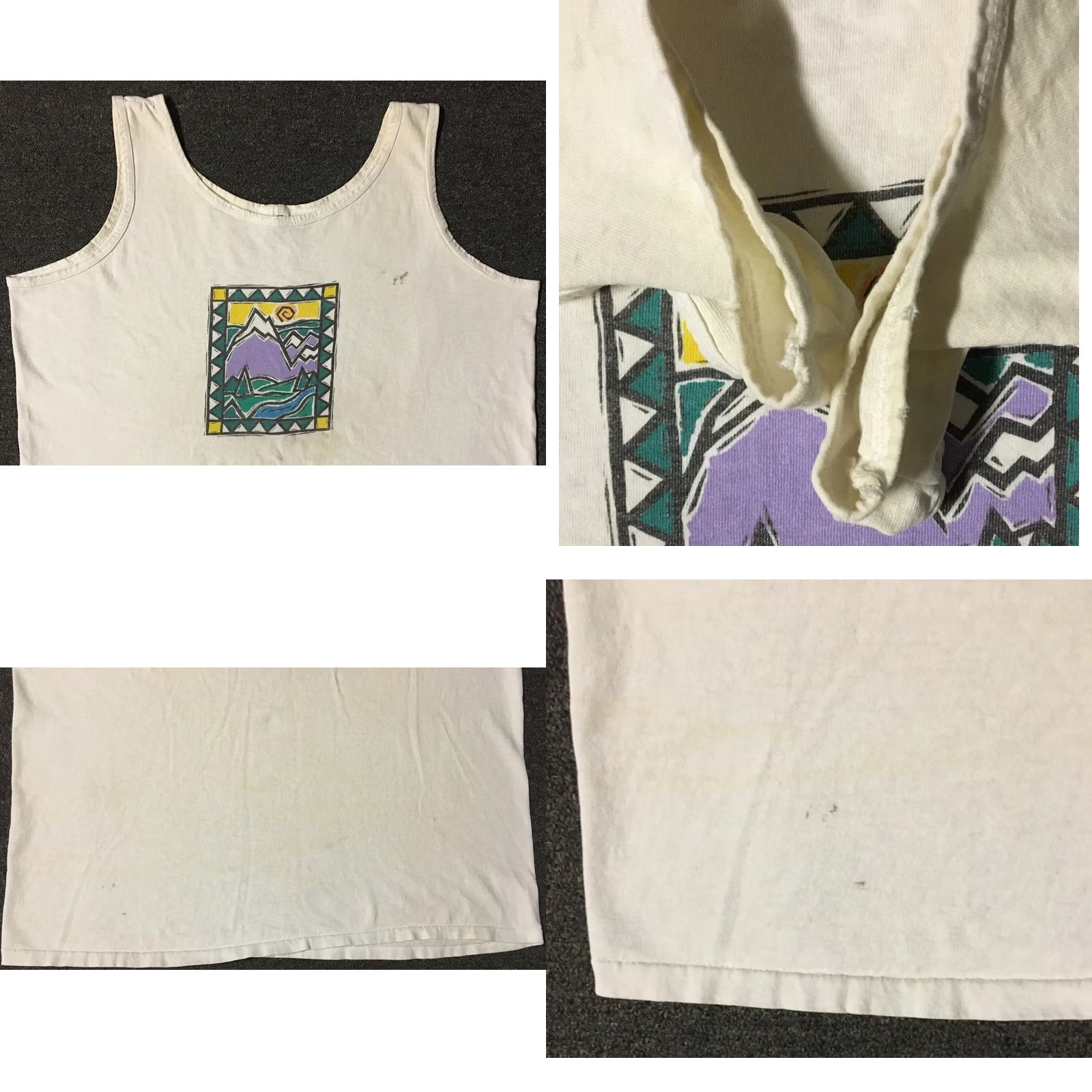 Vintage VINTAGE Alpine Cigarettes Tank Top T-Shirt M White Sleeveless Distressed 90s Grunge Smoking Vaporwave Single Stitch Men US Modern Era Size US M / EU 48-50 / 2 - 8 Thumbnail