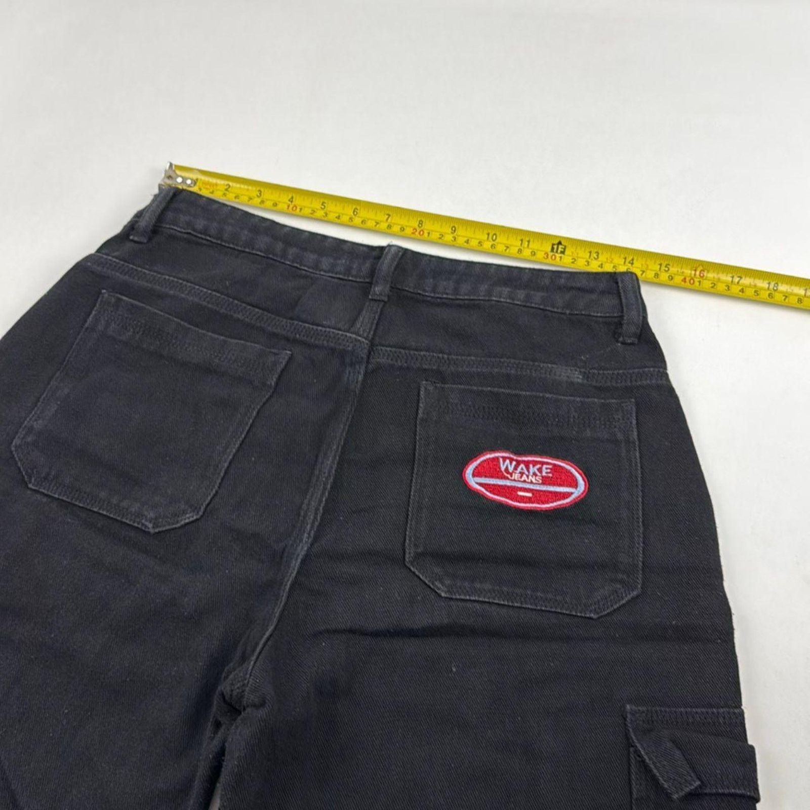 Vintage archive grunge y2k euro baggy wide leg black jeans 00s 