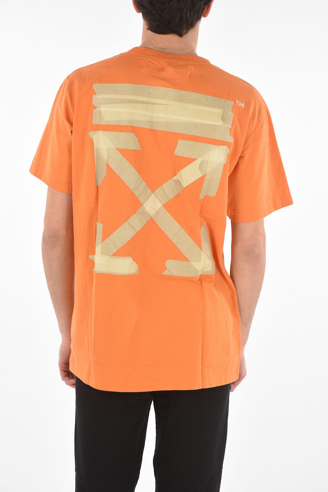 Off-White Orange Tape Arrows Logo Oversized T-Shirt Size XS / US 0-2 / IT 36-38 - 2 Thumbnail