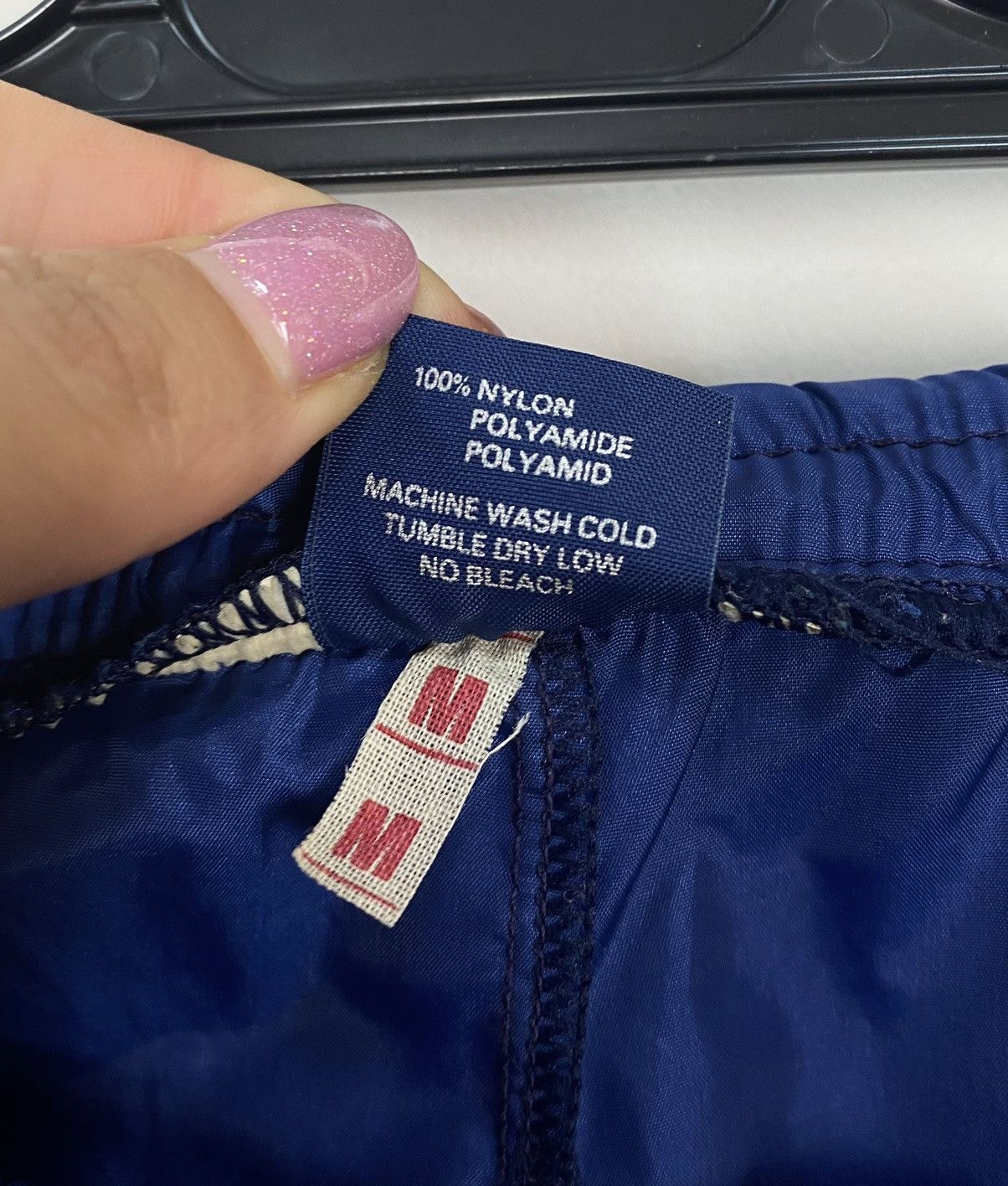 Nike Vintage 80s 90s Nike Windbreaker Nylon Pants Blue Jogger Size US 32 / EU 48 - 7 Thumbnail