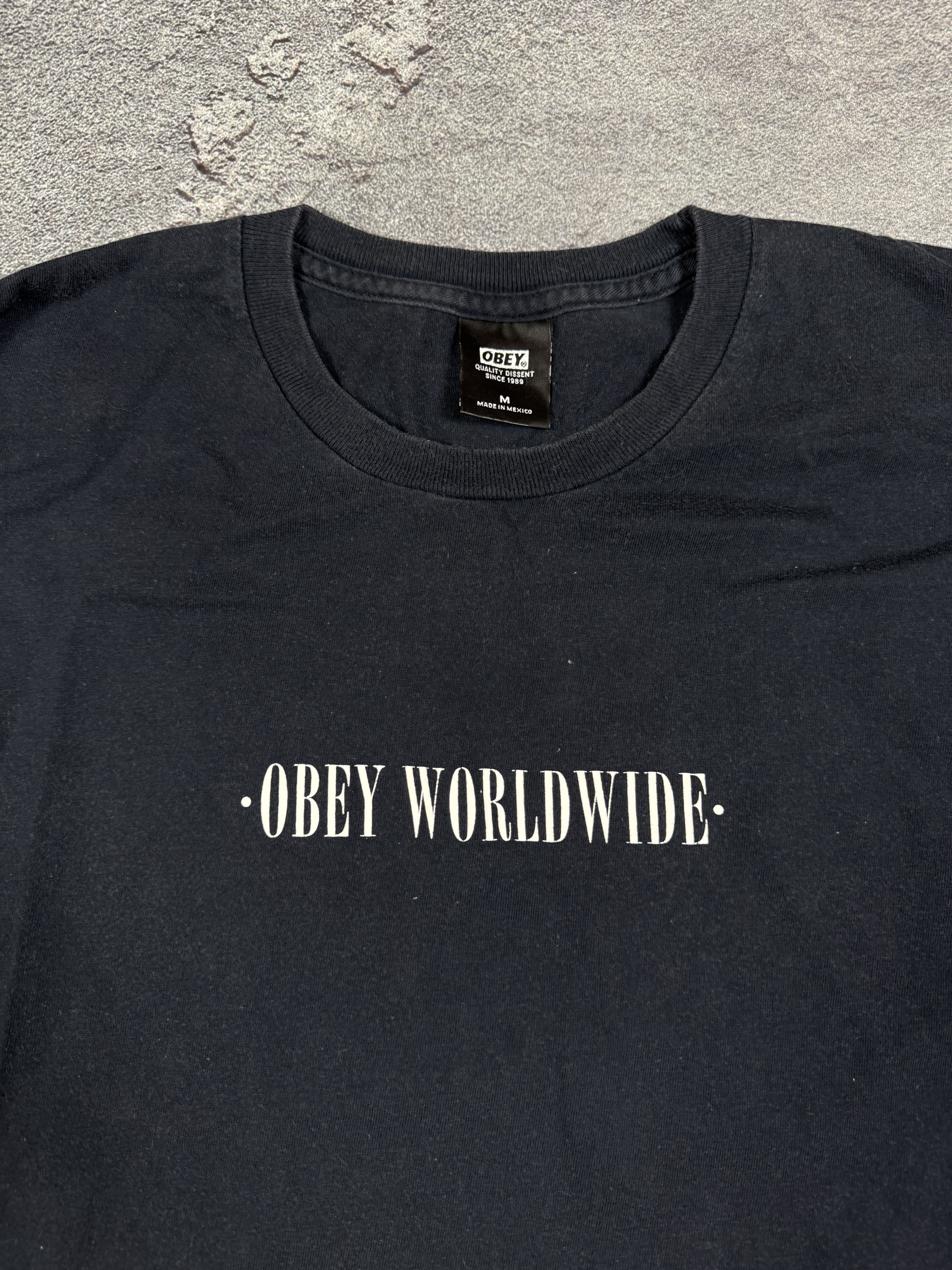 Obey Obey Worldwide Black Long Sleeve Shirt Size M Streetwear Size US M / EU 48-50 / 2 - 4 Thumbnail