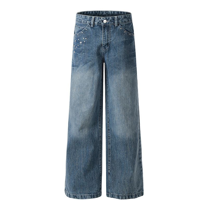 Vintage American retro studded lightning bolt jeans for men Size US 32 / EU 48 - 1 Thumbnail