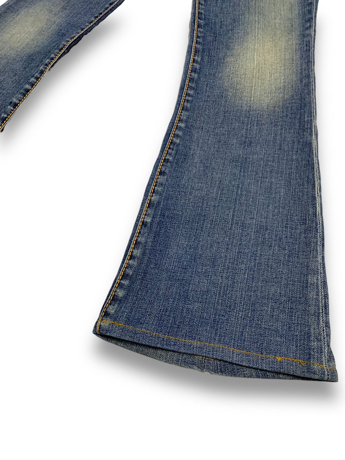 Hysteric Glamour Vintage Japanese Brand Bad Girl Style Mud Wash Flare Jeans Size 28" / US 6 / IT 42 - 10 Thumbnail