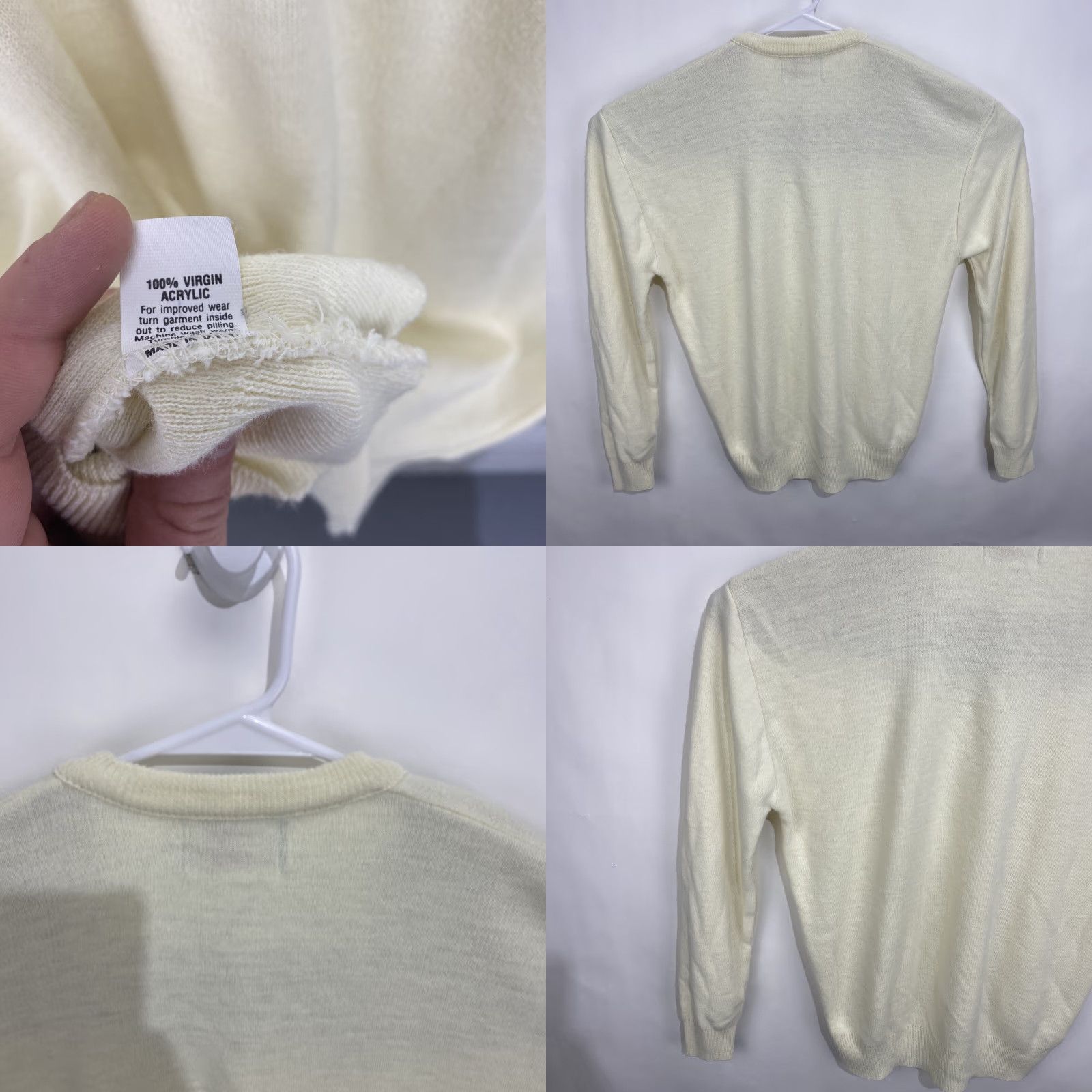 Vintage Vintage Seth Roberts Golf Sweater V Neck Made In USA Large Mens L Yellow Size US L / EU 52-54 / 3 - 8 Thumbnail