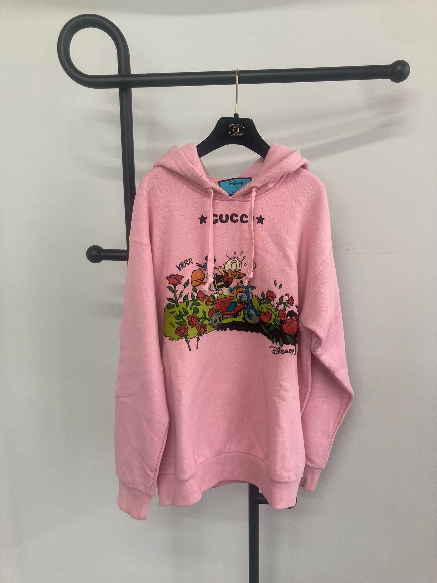 Gucci Gucci Pink Embroidered Print Hoodie Size S / US 4 / IT 40 - 1 Thumbnail