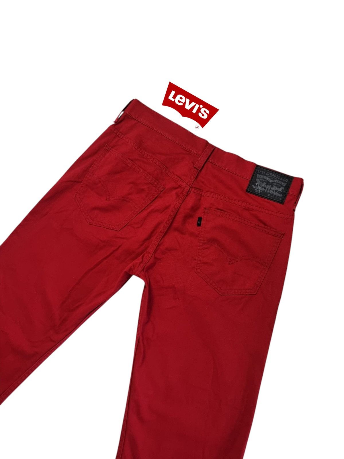 Levi's Levi's 569 red straight jeans 31x34 L mens womens Size US 32 / EU 48 - 1 Thumbnail