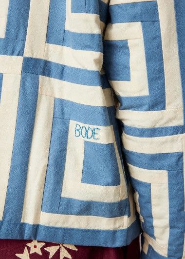 Bode 1495USD Blue White House Steps Reversible Quilted Jacket Size US L / EU 52-54 / 3 - 11 Thumbnail