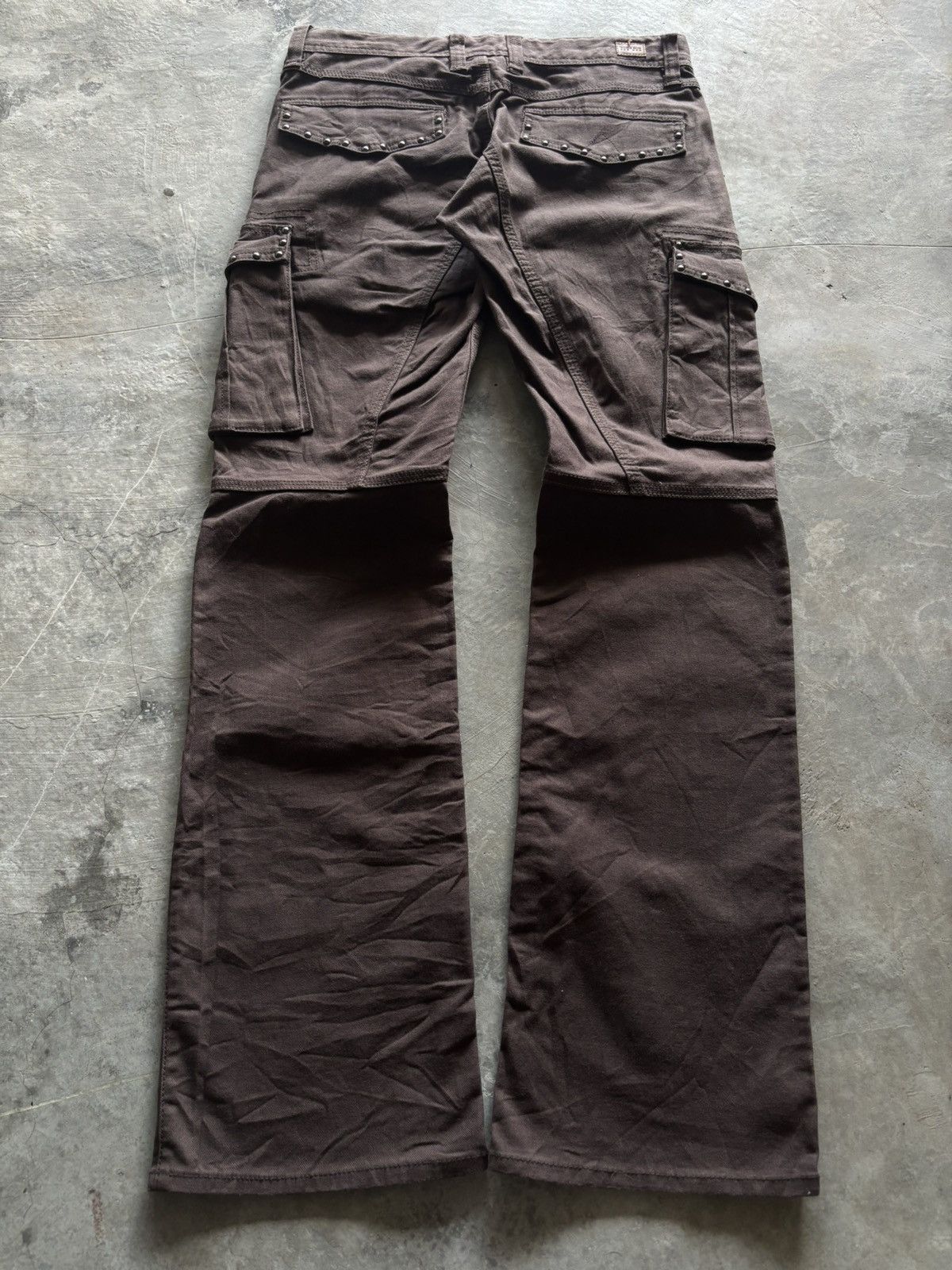 Japanese Brand NICOLE CLUB FOR MEN flare cargo studded japanese grunge punk Size US 30 / EU 46 - 13 Thumbnail
