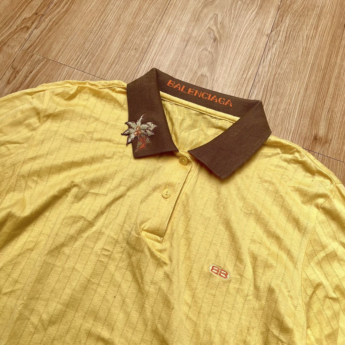 Balenciaga × Vintage Vintage 90s Balenciaga Polo Shirt L/S Size M / US 6-8 / IT 42-44 - 3 Thumbnail