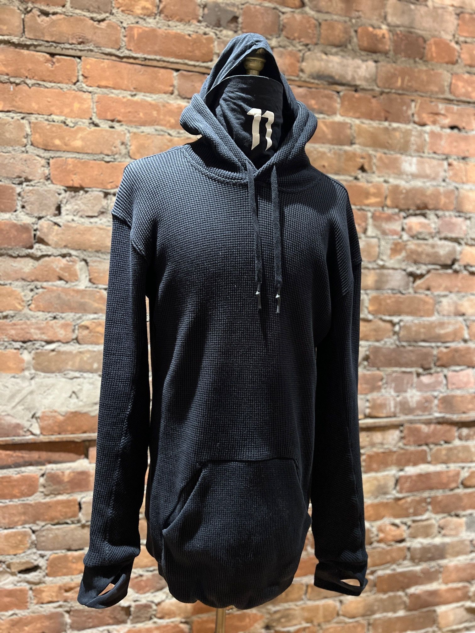 11 By Boris Bidjan Saberi 11 by Boris Bidjan Saberi “SP9” Waffle Knit Hooded Pullover Size US M / EU 48-50 / 2 - 2 Thumbnail