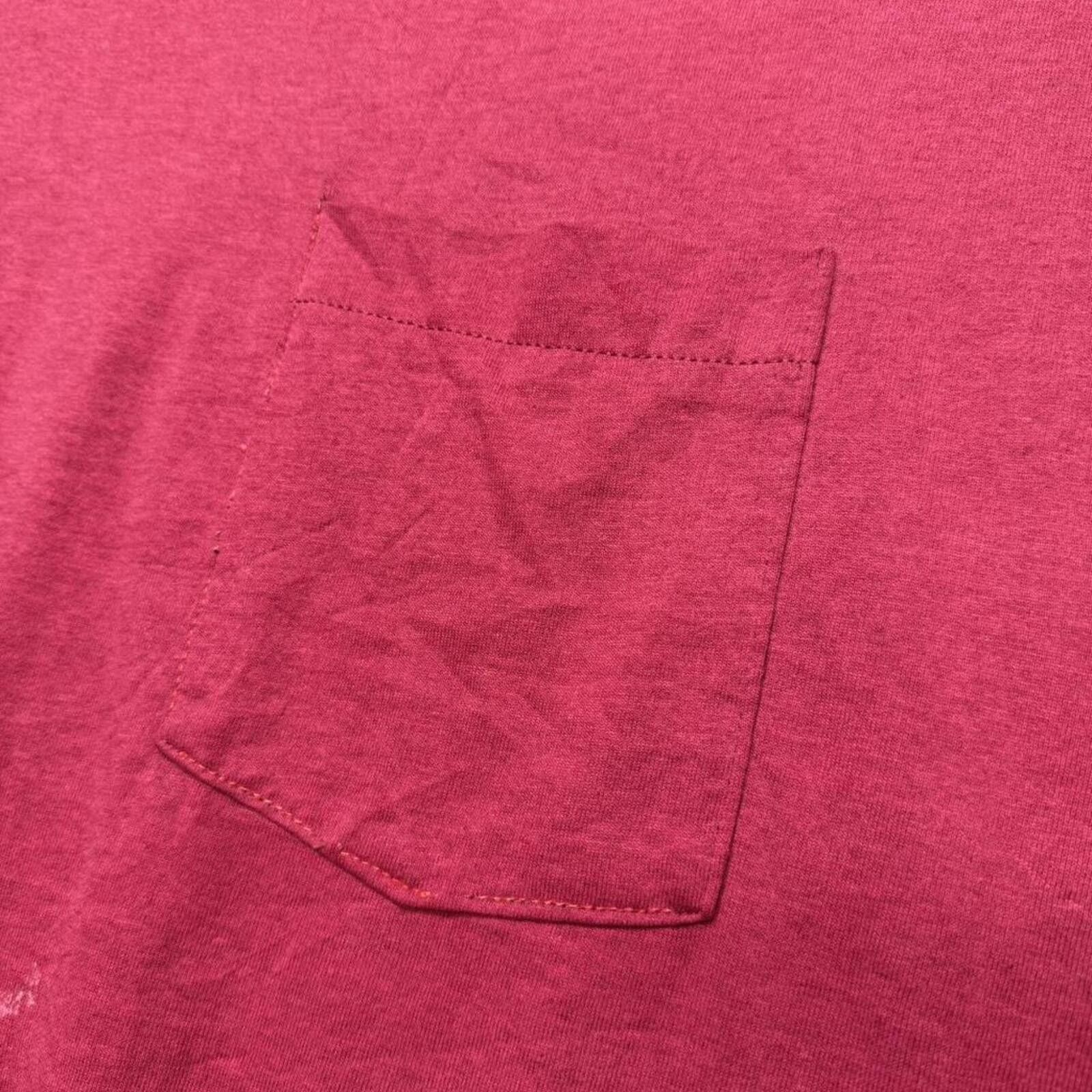 Other Vintage 80s/90s single stitch burgundy pocket tee Size US XXL / EU 58 / 5 - 3 Thumbnail