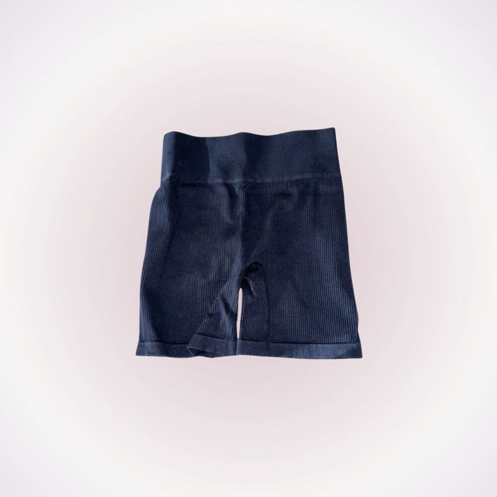Other Amazon Black Ribbed Bike Shorts | Sz S Size 27" / US 4 / IT 40 - 1 Thumbnail