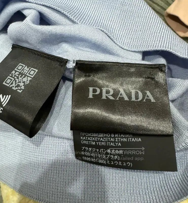 Prada Prada Light Blue Wool Men's T-Shirt. Size US M / EU 48-50 / 2 - 4 Thumbnail