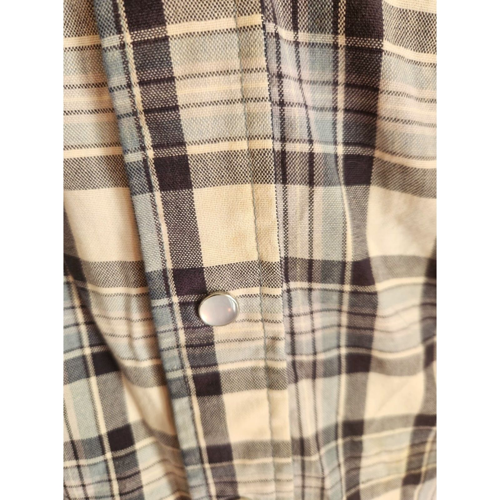 Vintage VINTAGE Big Mac Western Shirt Mens Plaid Blue White Pearl Snaps Size L Size US L / EU 52-54 / 3 - 4 Thumbnail
