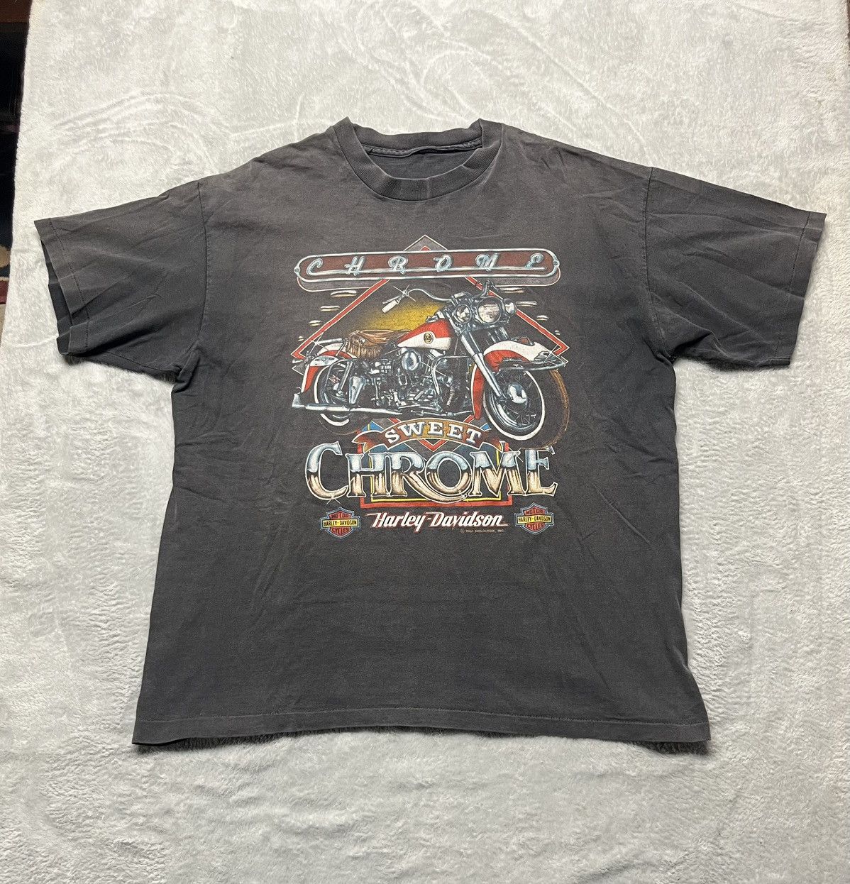 Harley Davidson Chrome Sweet Chrome Harley Davidson Faded Black Shirt Size L Size US L / EU 52-54 / 3 - 1 Thumbnail