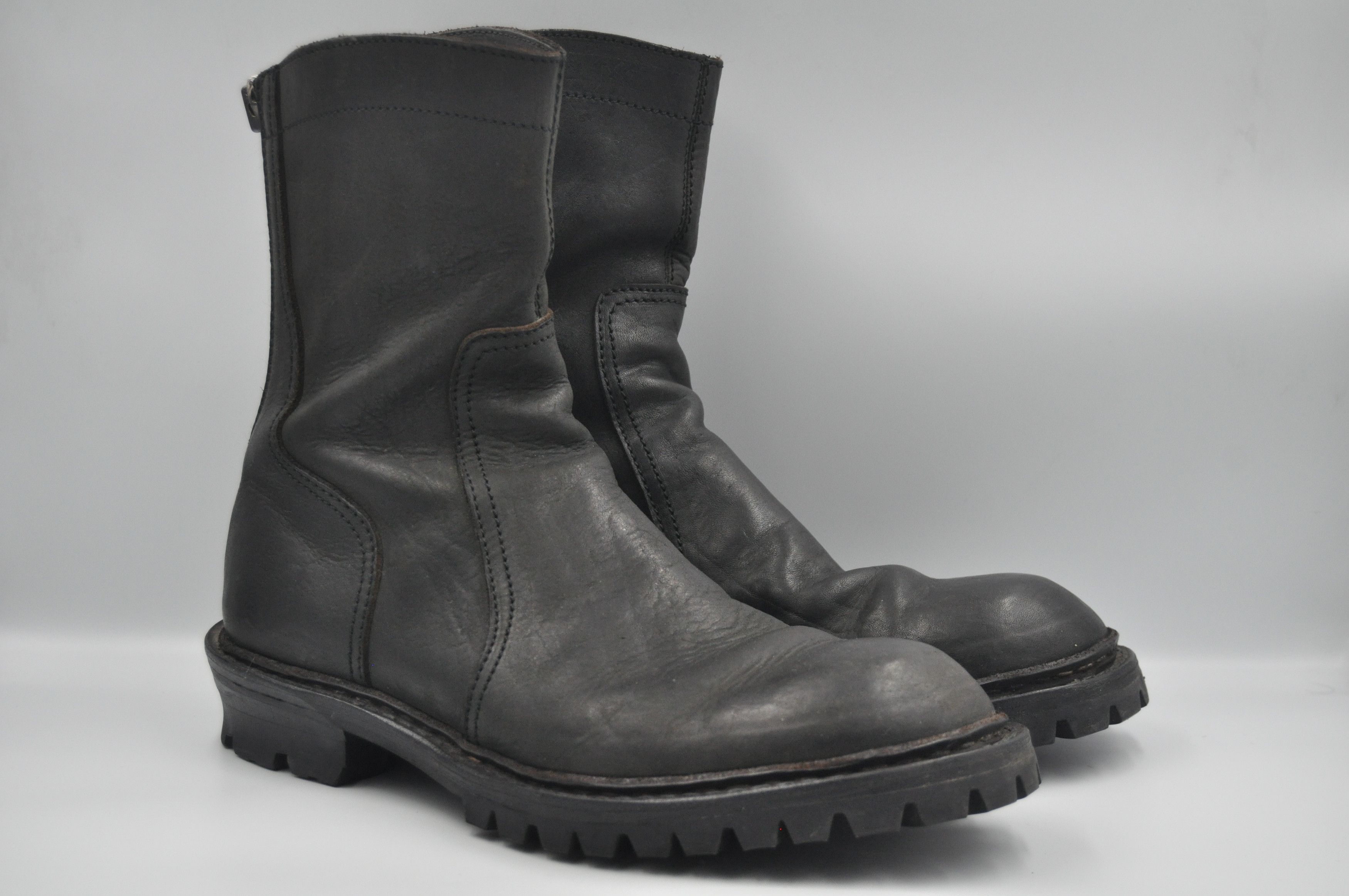 割引発見 ブーツ julius back zip leather engineer boots ブーツ