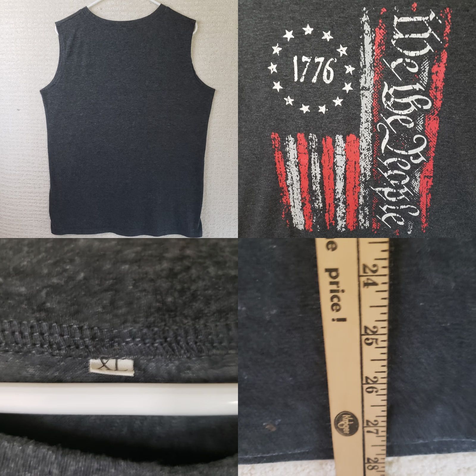 Gildan Gildan Women's XL Tank Top Black "We the People" Cotton Comfort Graphic Printed USA Size XL / US 12-14 / IT 48-50 - 8 Thumbnail