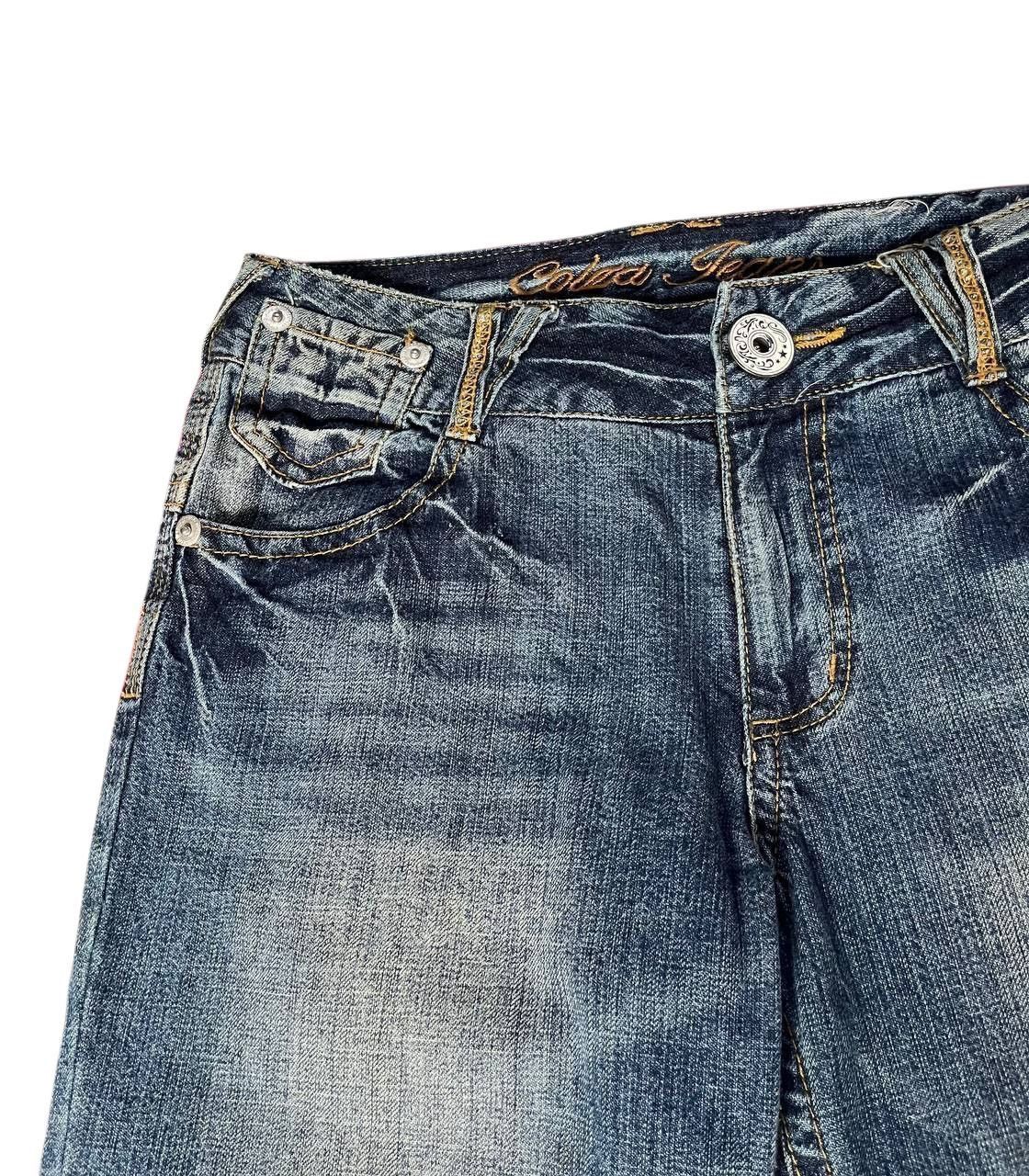 Tornado Mart Flare Colza Jeans baggy distressed clawn mark mud wash jean Size US 28 / EU 44 - 5 Thumbnail