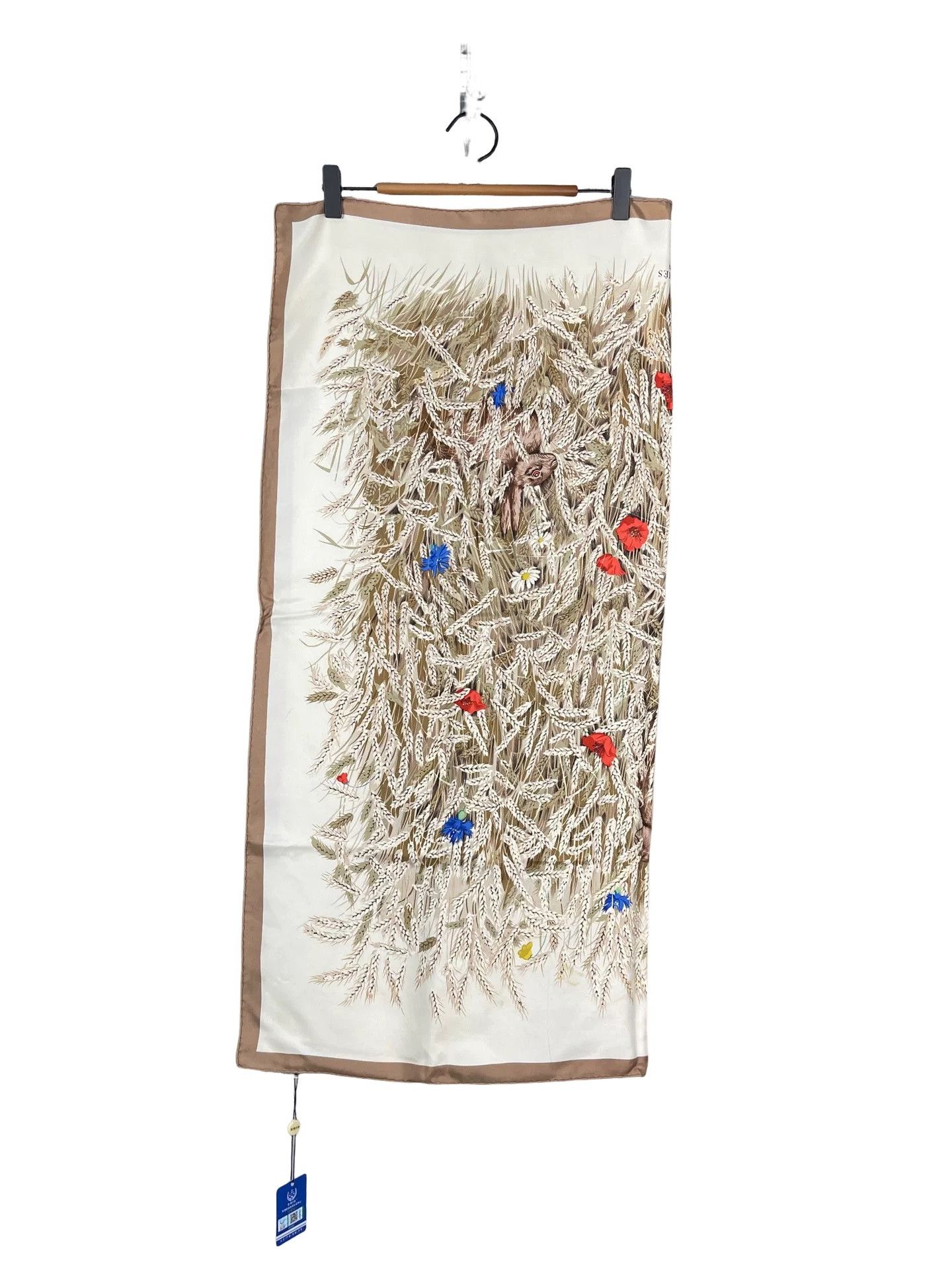 Hermes Hermès Rabbit Wheat Print Silk Scarf One Size Size ONE SIZE - 1 Thumbnail