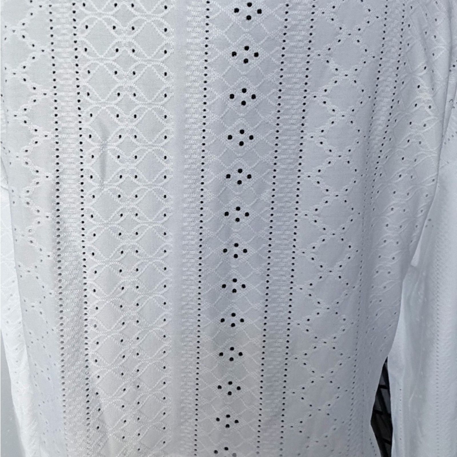 Other New Y2K White Eyelet Long Sleeve and Shorts Set size S/M Size S / US 4 / IT 40 - 15 Thumbnail