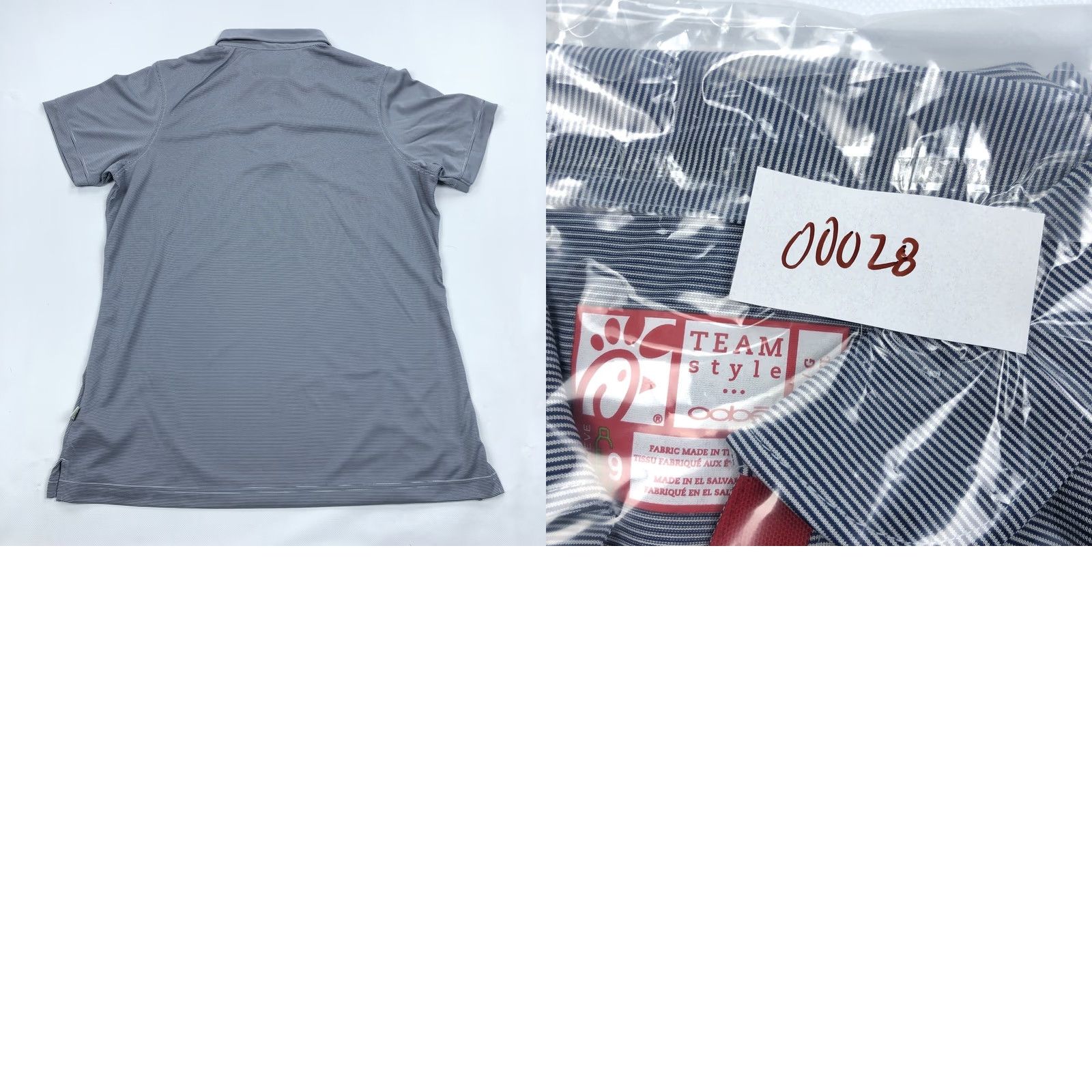 Vintage oobe Chick-fil-A Team Style Women's Gray Striped Polo Shirt L Recycled Size L / US 10 / IT 46 - 8 Thumbnail