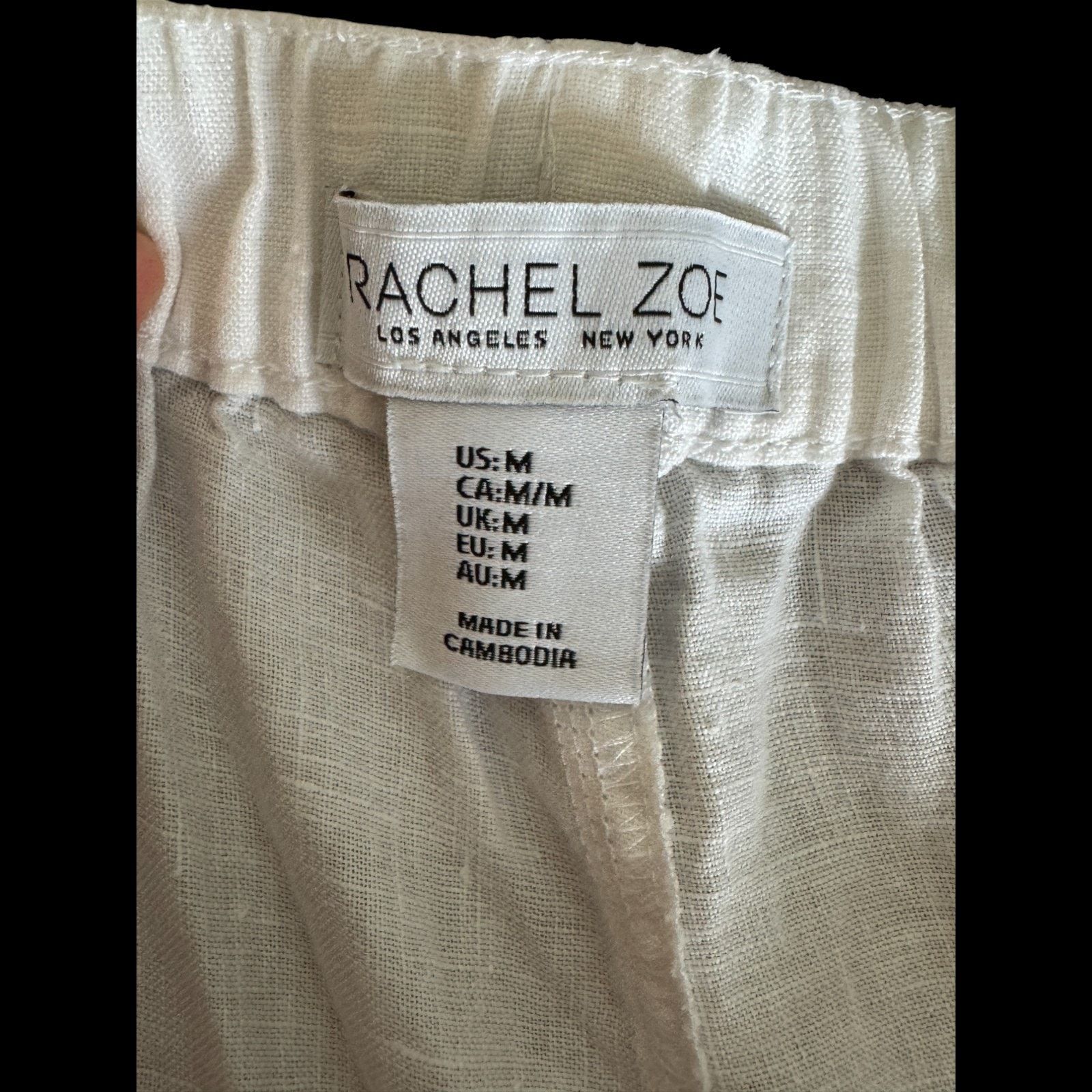 Rachel Zoe Rachel Zoe Linen Pants M White Tassel Wide Leg 100% Linen Size 26" / US 2 / IT 38 - 13 Thumbnail