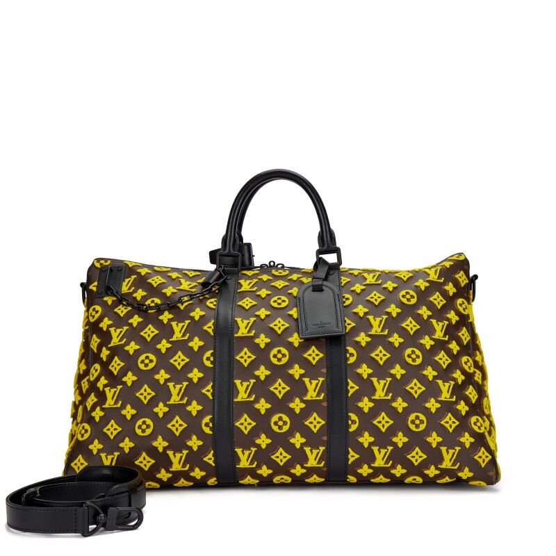 Louis Vuitton Keepall Triangle Bandouliere 50 Tuffetage Yellow Duffle Size ONE SIZE - 1 Thumbnail