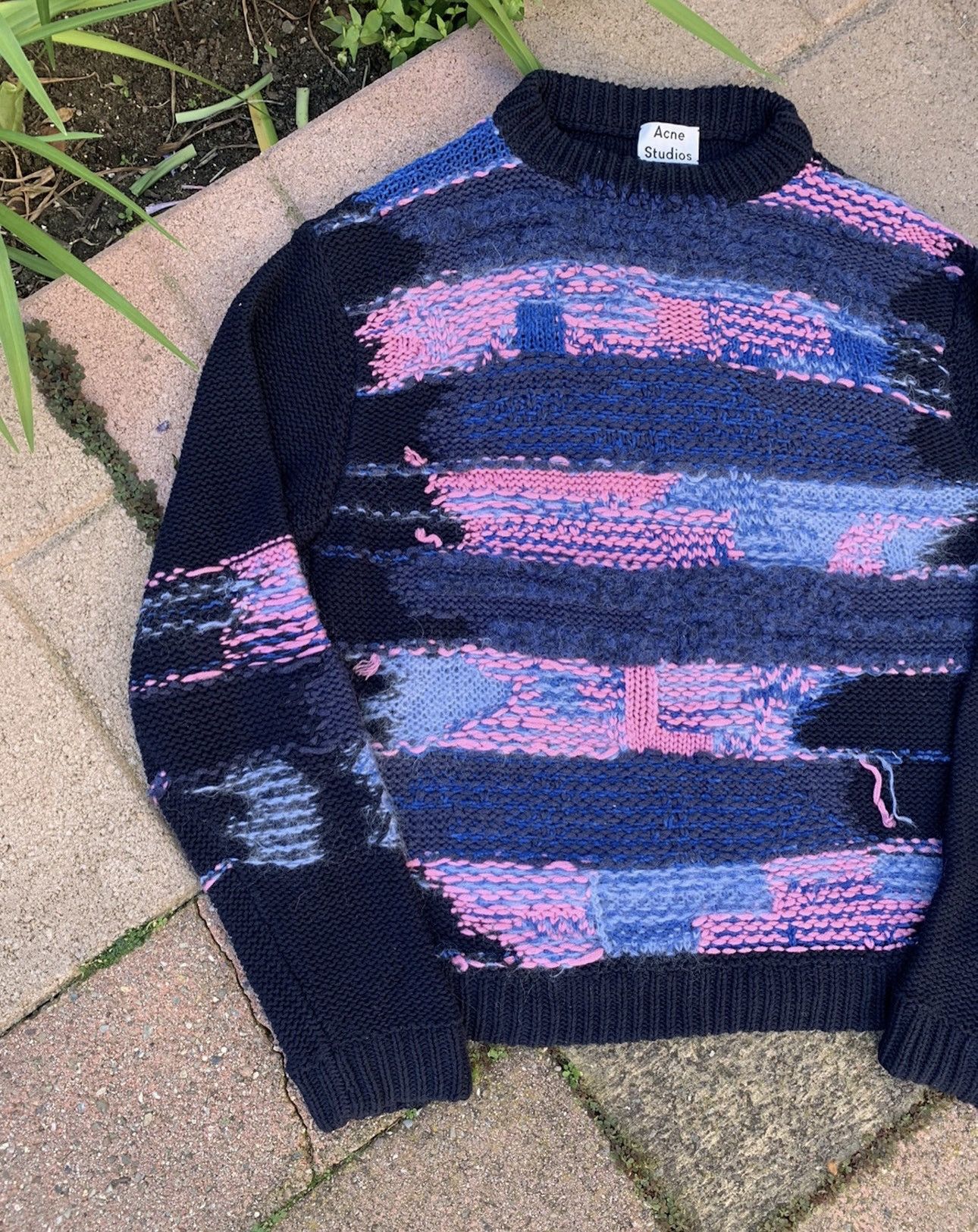 image of Grail Acne Studios Complex Knit Sweater, Men's (Size Medium)
