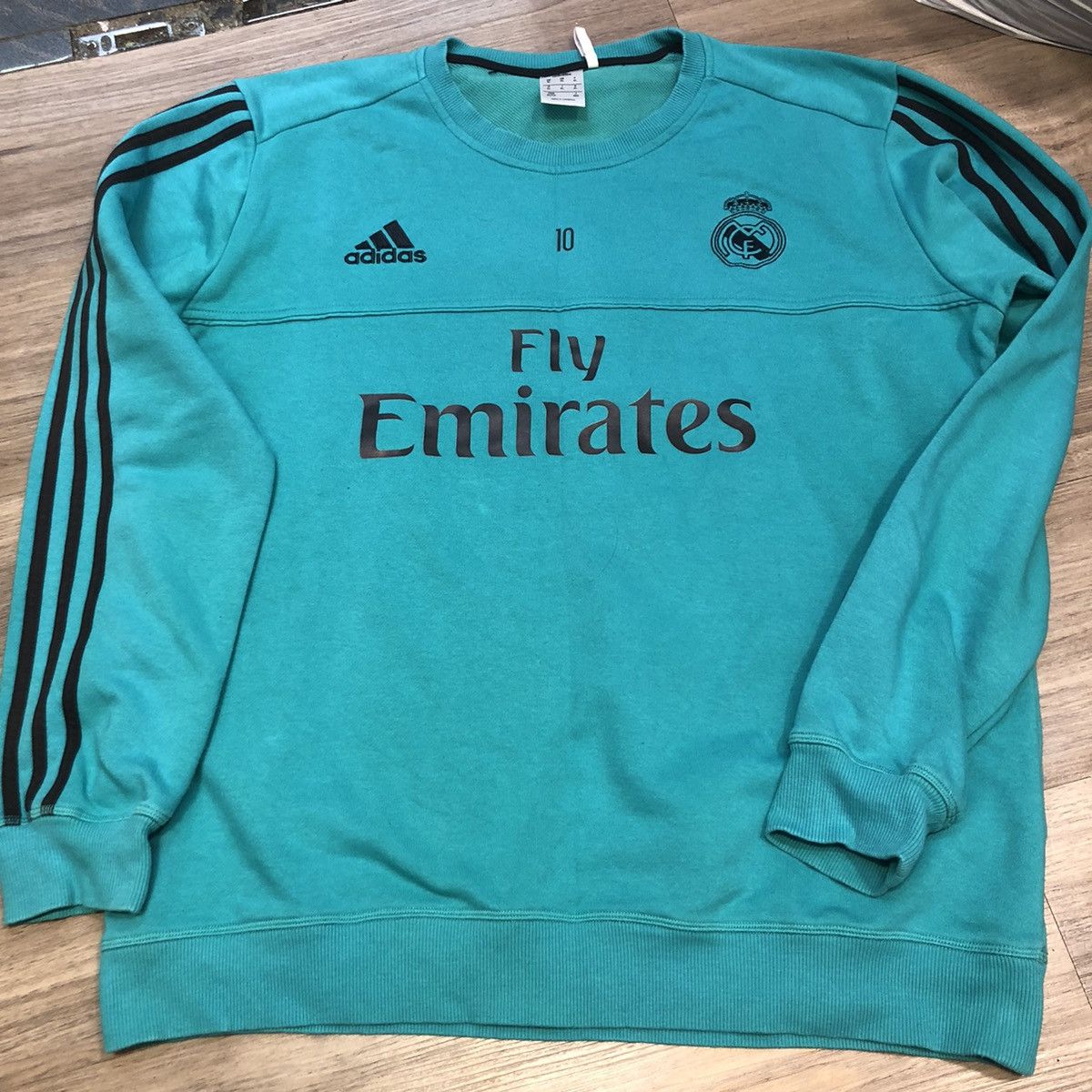 image of Real Madrid 17/18 Training Sweater 10 in Green, Men's (Size XL)