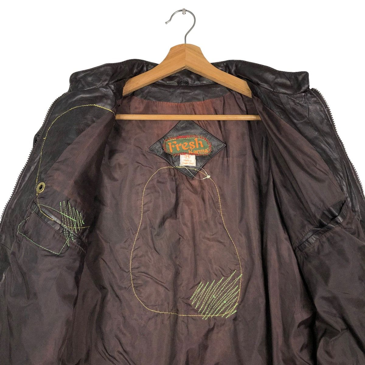 Japanese Brand 🔥RIOT RIOT VINTAGE BOMBER JACKET SOFT LEATHER ISSEY MIYAKE Size US M / EU 48-50 / 2 - 14 Thumbnail