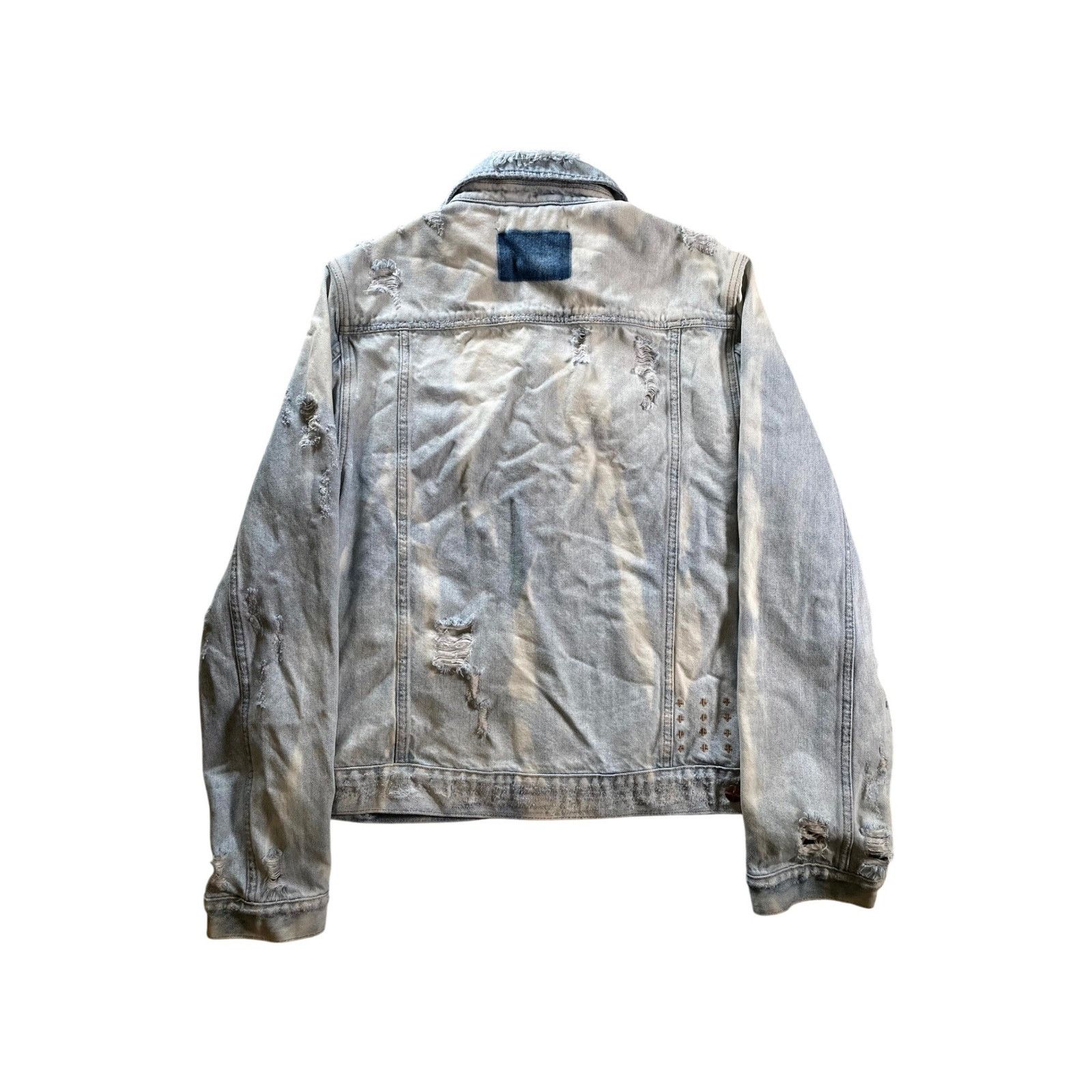 Ksubi Ksubi Bleach Wash Distressed Denim Jacket Size US XL / EU 56 / 4 - 2 Thumbnail