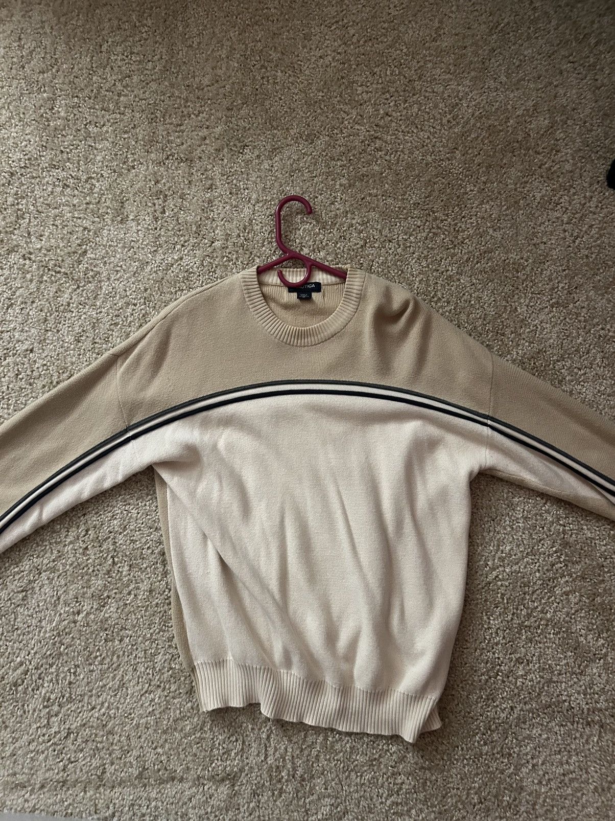 Nautica Nautica Sweater beige and tan size Medium Size US M / EU 48-50 / 2 - 3 Thumbnail