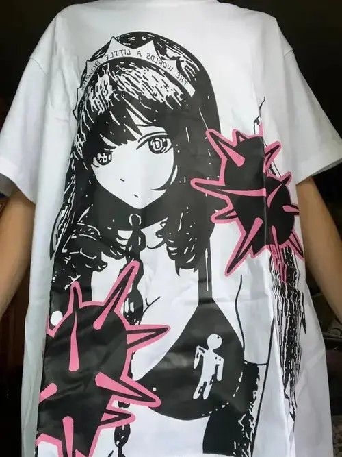 Japanese Brand Y2K Devil Girl Graphic PrintingT Shirt Short Sleeve Size US XL / EU 56 / 4 - 3 Thumbnail