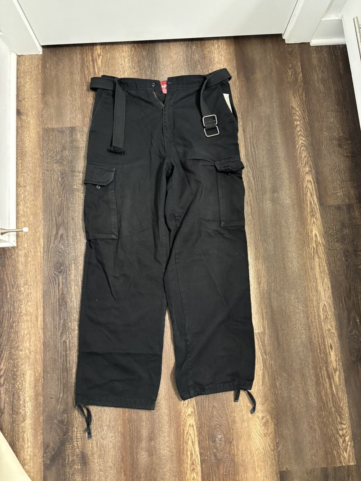 Vintage Black pants with belt Size US 32 / EU 48 - 1 Thumbnail