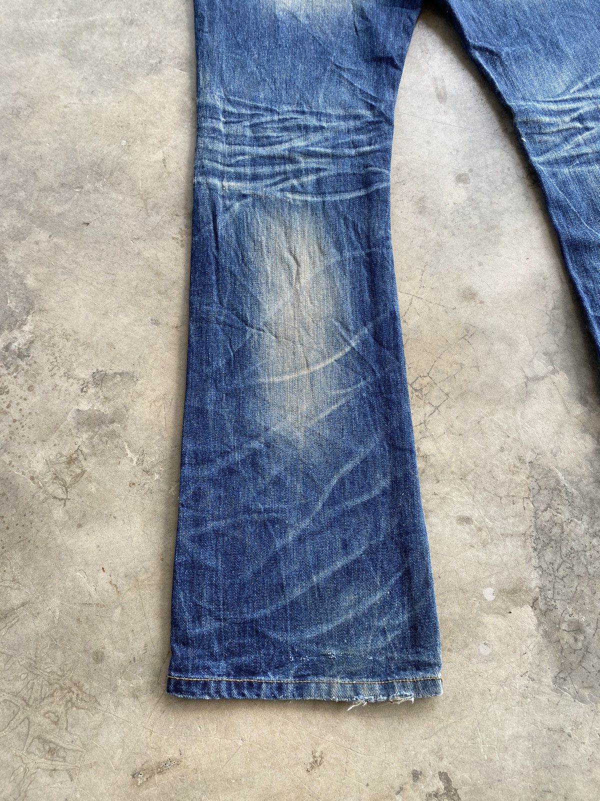 Hysteric Glamour × Japanese Brand × Tornado Mart Flare Jeans DPSR Mud Rusty Distressed Denim Size US 32 / EU 48 - 2 Thumbnail