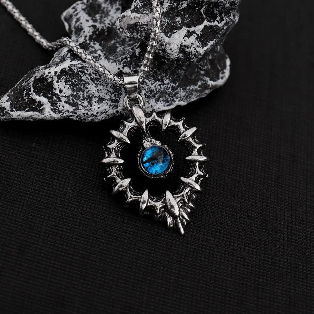 Jewelry Devil Blue Eye Necklace Nordic Zinc Alloy Pendant Size ONE SIZE - 2 Thumbnail