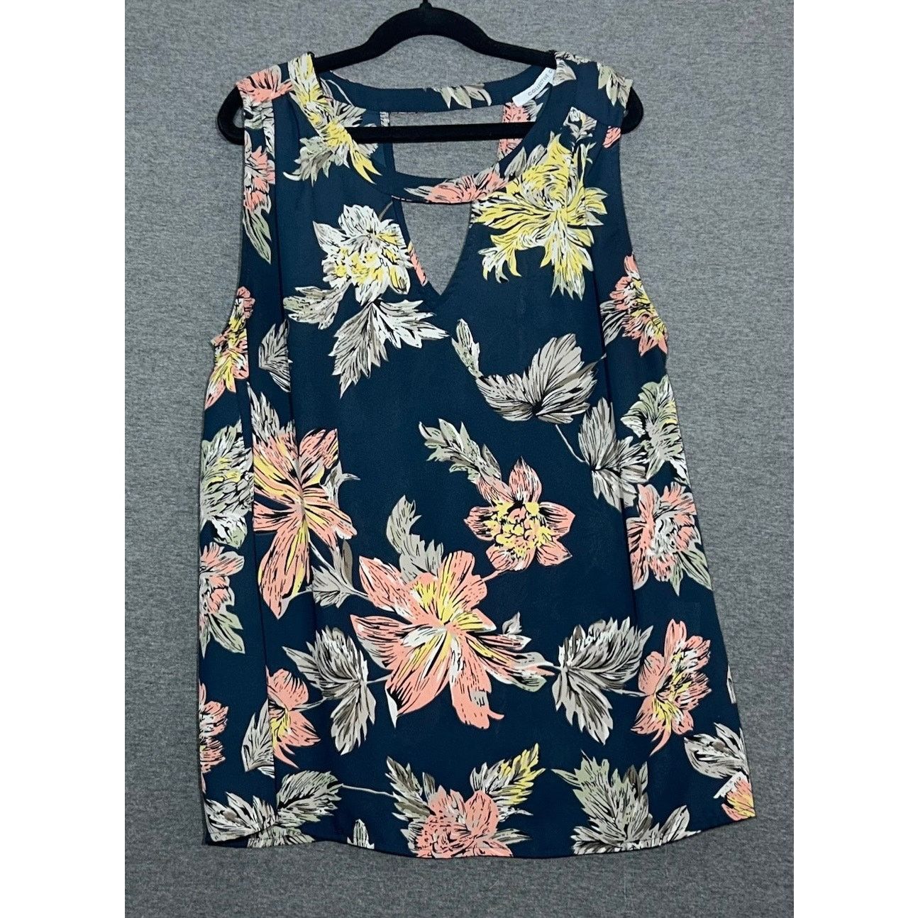 Other Collective Concepts | Floral Sleeveless Blouse | Small Size S / US 4 / IT 40 - 2 Thumbnail