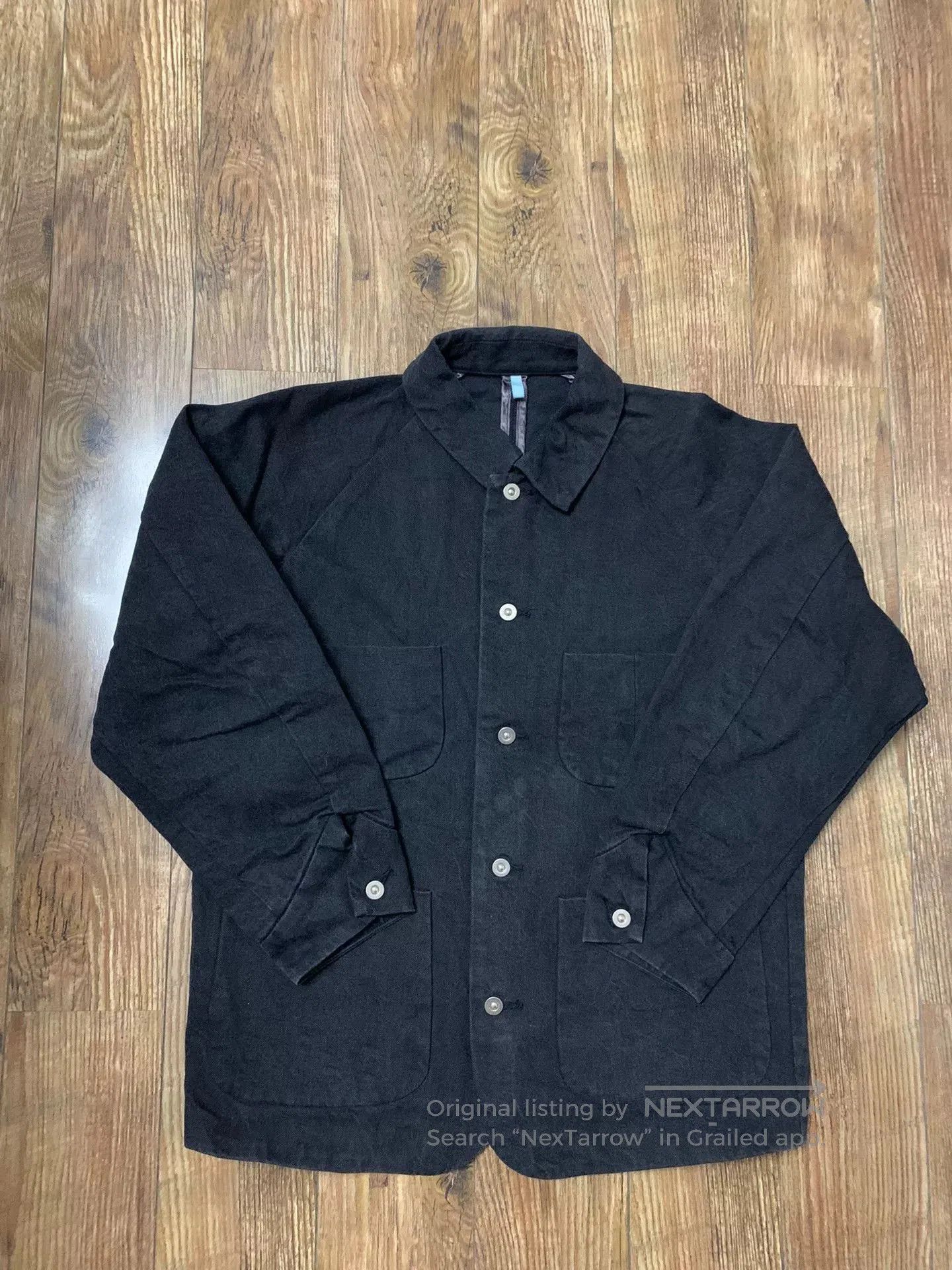 Japanese Brand FAW Japanese Black Denim Lapel Jacket. Size US M / EU 48-50 / 2 - 3 Thumbnail