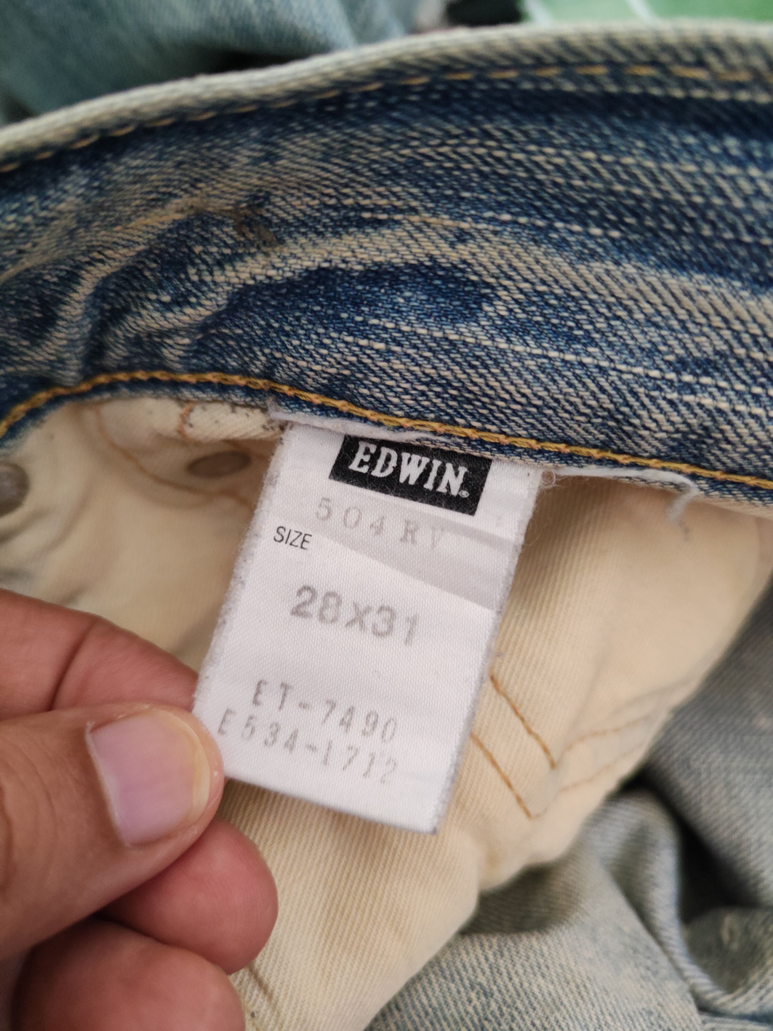 Edwin Edwin Blue Faded vintage Distressed Ripped Jeans #S2128 Size US 30 / EU 46 - 20 Thumbnail