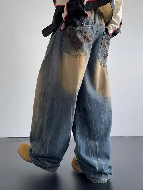 Jean Kimiko x Kumi VIntage Retro Y2k Washed Jeans Pants 90s Size US 32 / EU 48 - 3 Thumbnail